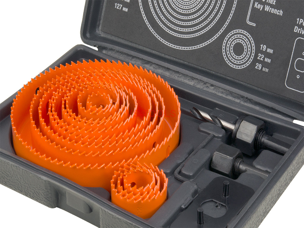 16pcs Hole Saw Pilot Drill Bit Kits for Wood Drywall Plywood